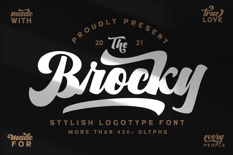 Brocky-超粗装饰性海报banner logo包装设计英文字体下载