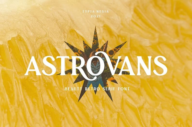 Astrovans–复古风格粗体衬线英文字体下载-PS设计广告影楼艺术字母
